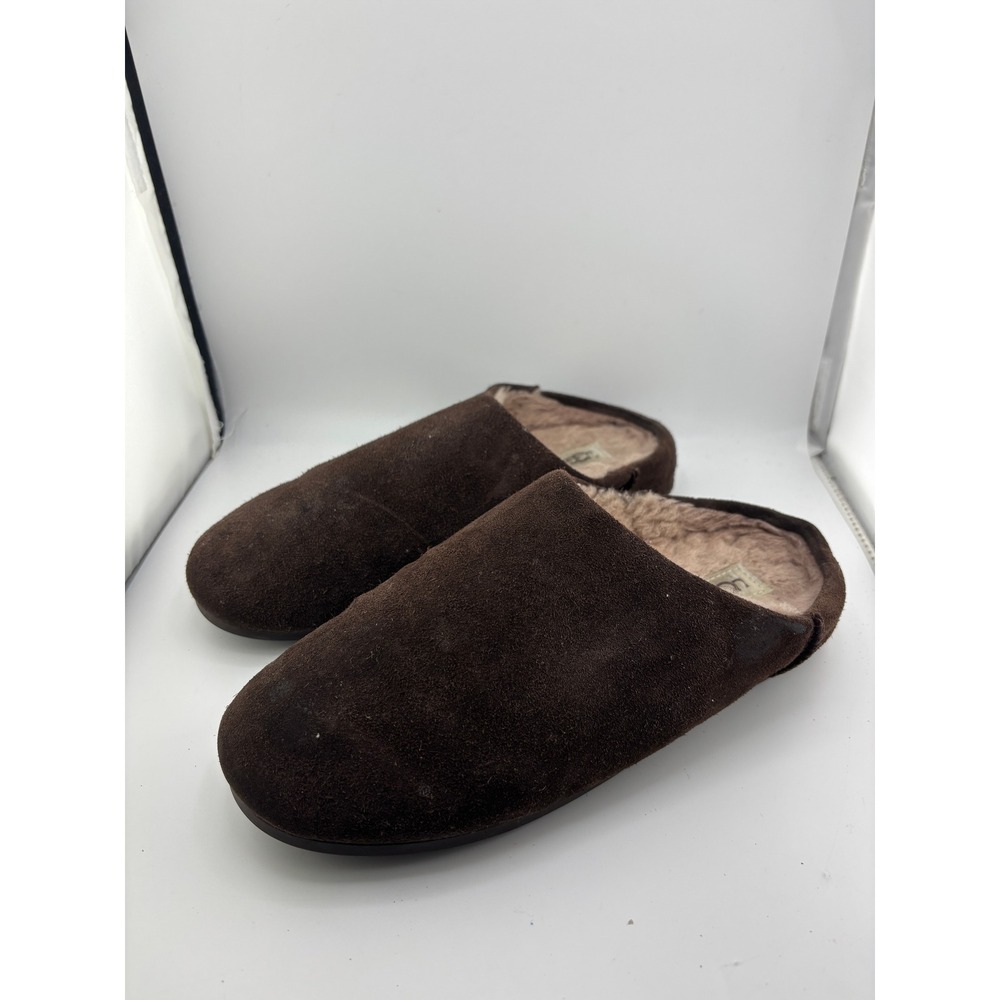 UGG Scuffette II Chocolate Brown Suede Sheepskin Slippers 1171390 Womens 9
